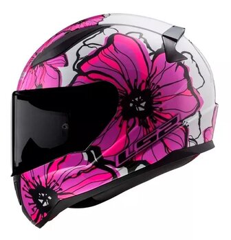 Capacete Ls2 ff353 Poppies White Pink