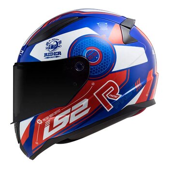 Capacete Ls2 ff353 Rapid Stratus Blue Red Silver